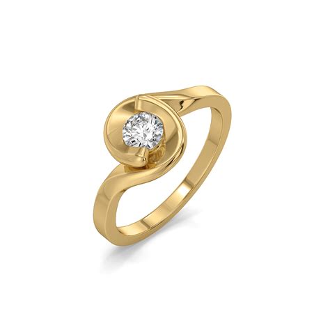 Soft Ray Solitaire - Pure Gold Lab Diamond Ring – luksonjewels