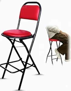 Heavy Duty 25-inch Folding Stool Chair – Padded Seat (34 CM) for Extra ...