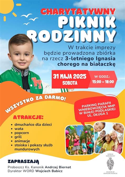 Charytatywny piknik rodzinny DLA IGNASIA, ulica Długa 1, 21-500 Biała ...