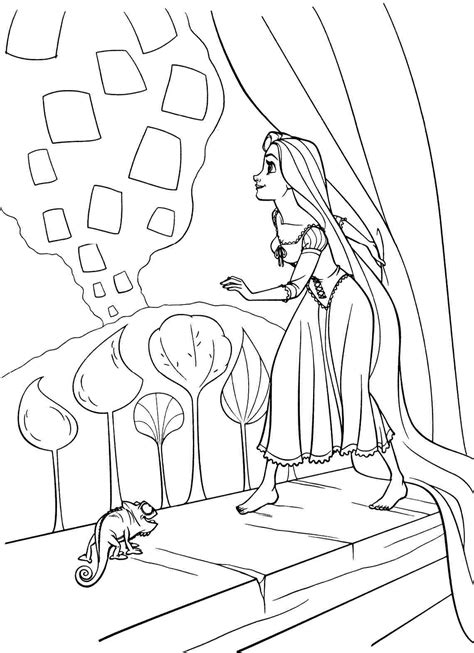 Princess Rapunzel Coloring Pages