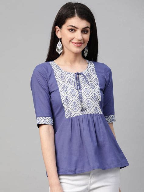 Nayo Women Purple & White Regular Printed Top – Nayo Clothing