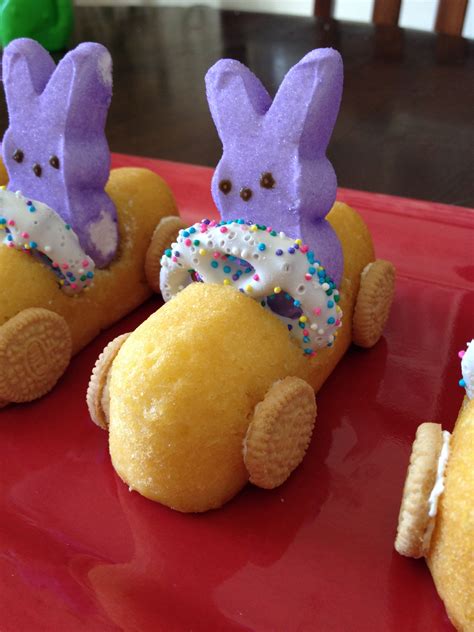 Wonderful DIY Easter Bunny Peeps Race Cars | Easter snacks, Easter ...