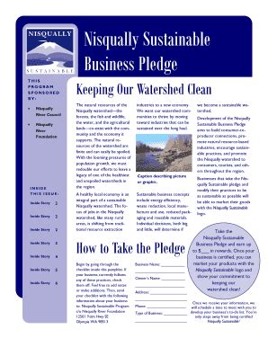 Fillable Online blogs nwifc Nisqually Sustainable Business Pledge Fax ...