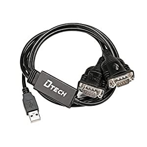 DTECH USB to 4 Port RS232 Serial Adapter Cable with FTDI Chip FT232 ...