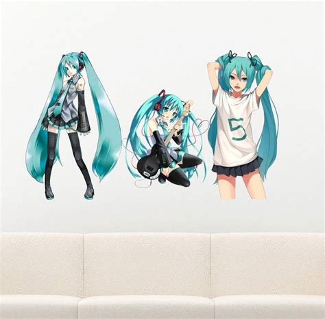 Approach home Decor virtual popstar anime girl 3d wall sticker Size ...