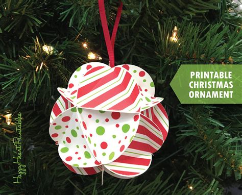 Printable Paper Christmas Ornament - DIY Christmas Ornament - Etsy ...