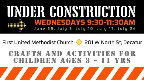 Under Construction - Crafts and Activities for children, First United ...