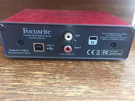 Focusrite Scarlett Solo USB Audio Interface : Amazon.in: Musical ...