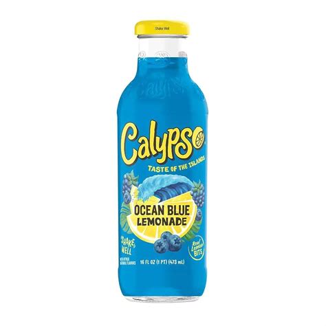 Amazon.com : Calypso Fruit Juice, Lemonade Ocean Blue, 16 Ounce ...