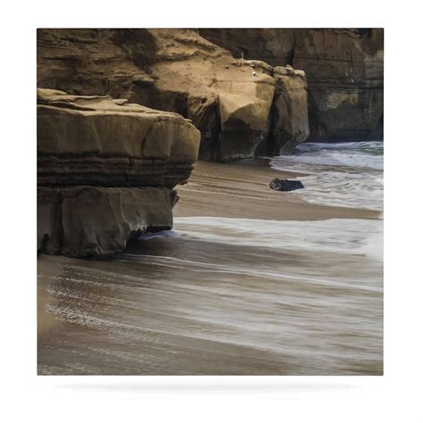 KESS InHouse Nick Nareshni La Jolla Cliffside Sandstone White ...