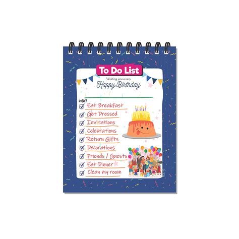Buy ESCAPER Happy Birthday To Do List Planner (A6 Size - 80 Paper ...
