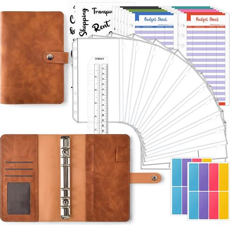 Emcrovi A6 Binder Budget Notebook Budget Binder | File Folder Ring ...