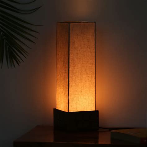 ExclusiveLane Sheesham Wood Table Lamp for Home Decoration | 'Fresh ...