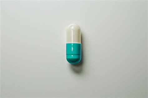 Pill turquoise on white background | Premium AI-generated image