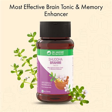 Buy DR. VAIDYA'S SHUDDHA BRAHMI TABLET 60S P1 Online & Get Upto 60% OFF ...