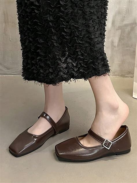 Große Größen 2024 neue Retro französische Mary Jane Ballerinas ...