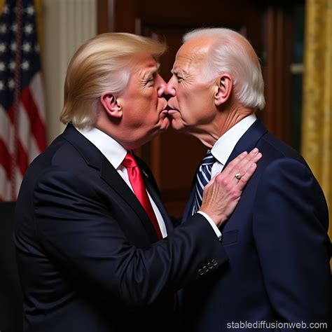 Trump Kissing Biden | Stable Diffusion Online