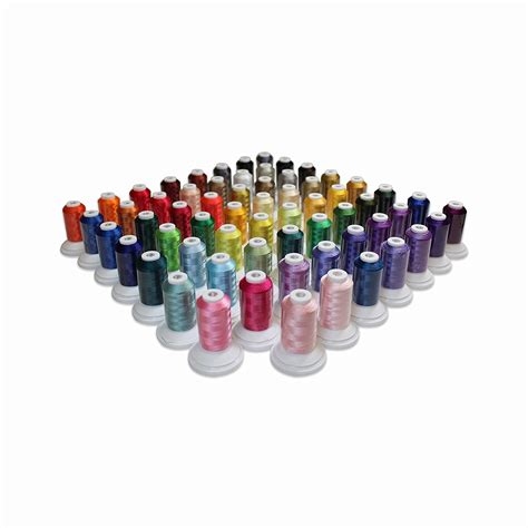 Luova 63 Spool Embroidery Thread Set 500mm Cones in Brother Colors ...