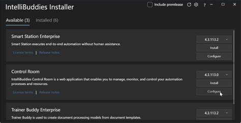 Web Installer - Control Room Configuration | IntelliBuddies ...