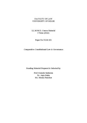 Local self government notes - B.A.LL.(HONS.) PART-V SEMESTER-IX PAPER ...