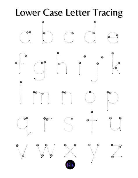 Letter Tracing - Lower Case - Etsy