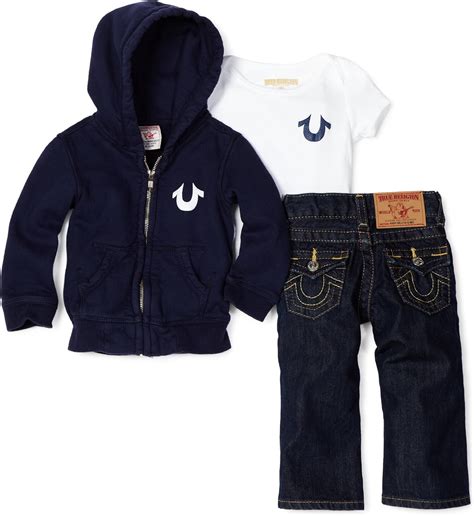 Amazon.com: True Religion Baby Boys' Classic Puff Logo Three Piece Gift ...