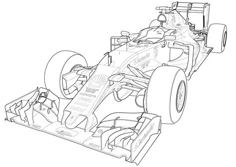 Ferrari F1 Colouring Pages