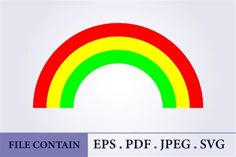 3 Color Rainbow Illustration Template Graphic by Lodzrov · Creative Fabrica