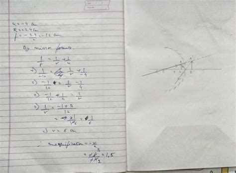 An object is placed at 4 cm distance in front of a concave mirror of ...