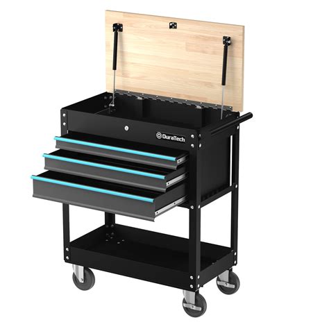 Buy DURATECH 30-1/2 inch 3-Drawer Rolling Tool Cart, Heavy Duty Utility ...