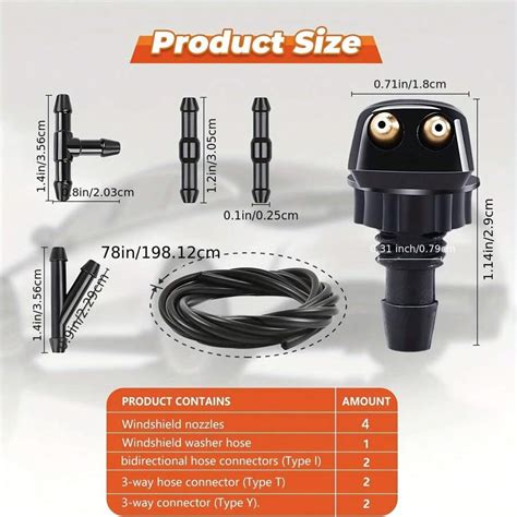 Kit de reparo e substituição de bico de pulverização de limpador de ...