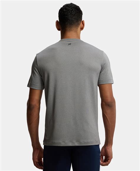 Buy Recycled Microfiber Elastane Stretch Half Sleeve Round Neck T-Shirt ...
