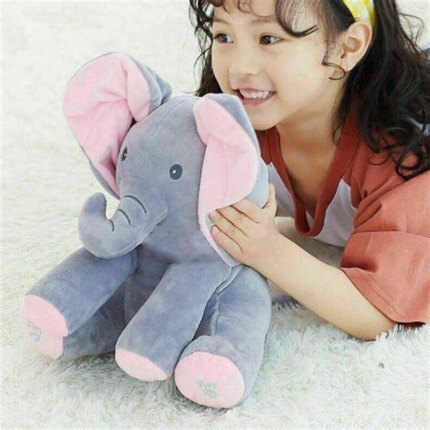 Buy VGRASSP Peek-a-Boo Elephant Stuff Toy for Baby, Toddlers and Kids ...