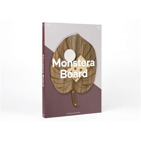 Cutting Board & Knife DOIY, 41cm - Monstera Board