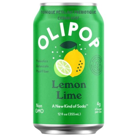 Olipop Lemon Lime 12x355ml - Pacific Candy Wholesale