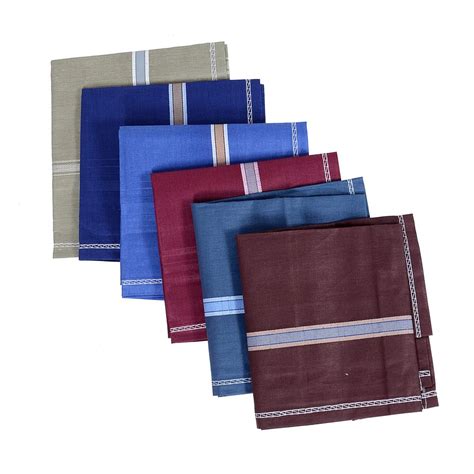 Kuber Industries Premium Handkerchief For Men|Cotton Hanky For Men|Neat ...