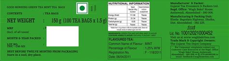 Buy WAGH BAKRI GOOD MORNING GREEN TEA MINT TEA 100 TEA BAGS Online ...