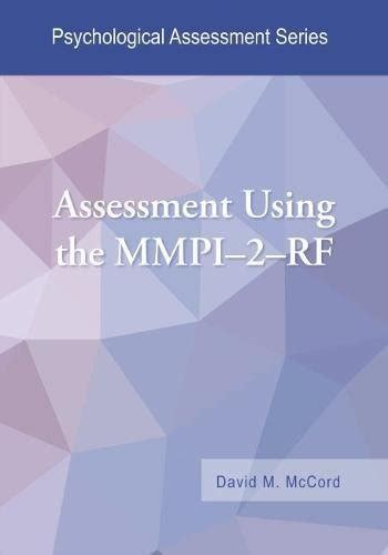 Assessment Using the MMPI–2–RF (Psychological Assessment Series) eBook ...