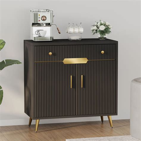Buy DWVO Sideboard Buffet Cabinet w/Drawer, Modern Accent Storage ...