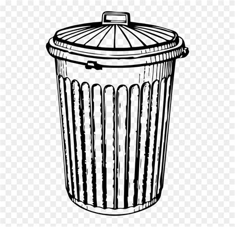 Trash Can - Drawing Of A Trash Can - Free Transparent PNG Clipart ...