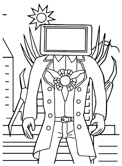 Tv Man Coloring Page
