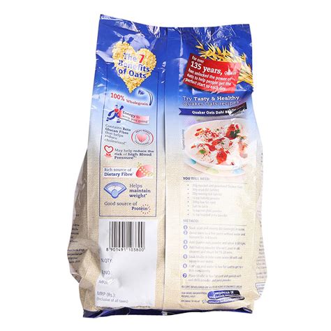 Buy Quaker Oat Meal 1Kg Refil | 19 Minutes Delivery | Apollo Pharmacy