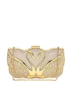 KLEIO Women's Clutch (EGI100019KL-AU_Gold) : Amazon.in: Fashion