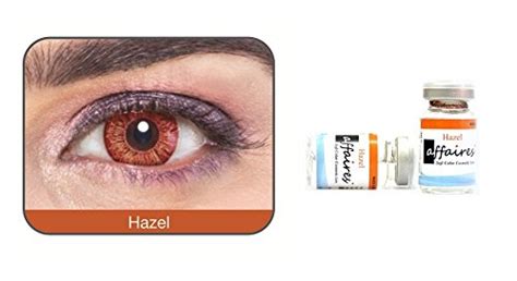 Buy Affaires Color Contact lenses Yearly Disposable Hazel Colour,Two ...