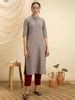 Buy Grey Solid Cotton Kurta Online at Rs.645 | Libas