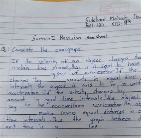 if the velocity of an object change during a certain time period then ...