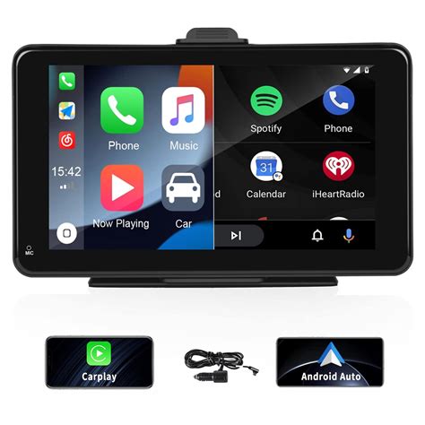 CAMECHO Carplay & Android Car Wireless Car Radio Speaker, 7 Inch Car ...