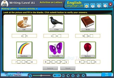 Digital Language Lab Software Writing Activity Infographics - English ...