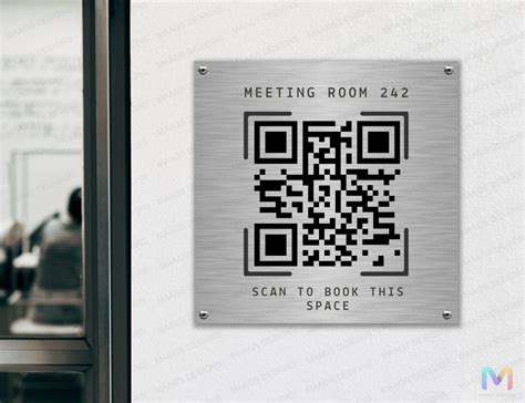 Scan-Me - QR Code Frame (Stainless Steel) } For Homes Office, Shops, M ...