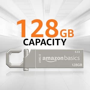 Amazon Basics 128 GB USB 2.0 Pen Drive |Flash Drive | with Key Ring ...